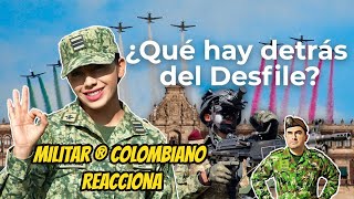 Militar ® Colombiano Reacciona A Detras del Desfile militar mexicano 2024