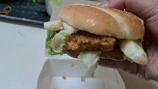 Mcdonalds Spicy Chicken with Apple Slices - A Sweet Crunchy Meal.