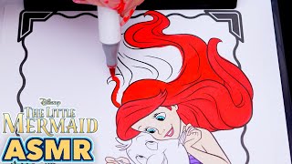 ASMR Ariel The Little Mermaid Coloring (No Talking)