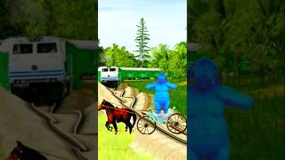 Funny horse gadi to dancing dog stop the high-speed train #shortsfeed#youtubeshorts