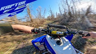 2018 Yamaha Raptor 700r - Flying Down the Trail