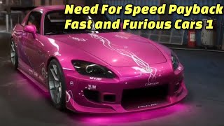 Need For Speed Payback Fast and Furious Cars