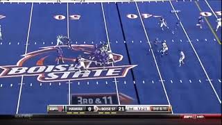 11/6/10: Hawaii vs (4) Boise State Full Game Highlights: KELLEN MOORE 507 YARDS IN 3 QUARTERS