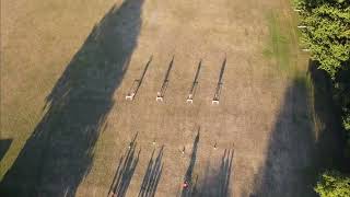 Drone flight around our village football training night