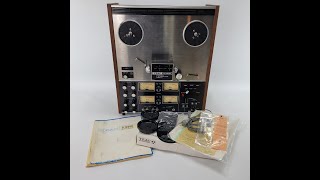 Showcasing The Teac A-3340 STEREO Reel to Reel 4 Track Tape Deck Recorder Working! For Sale on eBay!