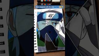 Drawing Letter " K " Kakashi | Naruto Shippuden | Stained Art ✨🎨 #kakashi #naruto #shorts