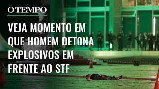 Vídeo mostra momento em que homem detona explosivos em frente ao STF