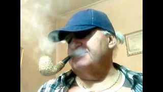 Smoker of my Great White Meerschaum Curved, Pipe Tobaccos; with Scotland Shirt