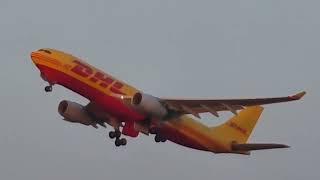 DHL Airbus A330-243F Departing Leipzig