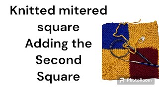 KNIT// How to add mitered square number # 2