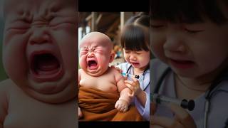 Little sad boy vs doctor 💉😩 #shorts #CuteAcademy #viral #cute #trending #funny #shortfeed #doctor