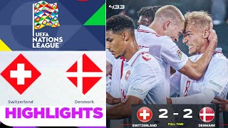 Suisse vs Danemark (2-2) Highlights | UEFA Nations League | Schweiz Dänemark | Schweiz vs Danmark