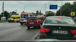 Ambulanță din Tulcea implicată într-un accident rutier în Constanța