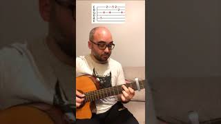 23 Saniyelik Ders | Shape of My Heart | Fingerstyle | Tablar Ekranda #shorts