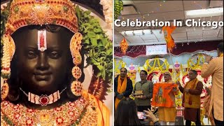 Prabhu Shree Ram Ke Pran Pratishtha K Din Celebration In Chicago