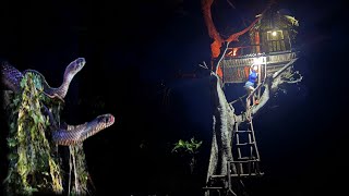 Sleeping in a treehouse and being attacked by a snake in the middle of the night... / Part 5