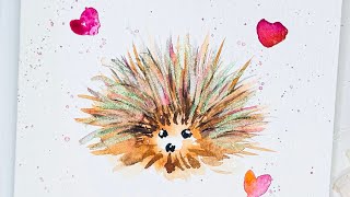 The CUTEST little watercolor cards.   Porcupine or hedgehog?