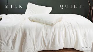 The softest quilt ever made with german milk protein fibres