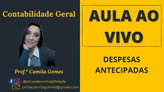 Aula AO VIVO: Despesas Antecipadas