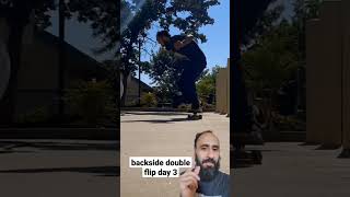 Backside double flip battle day 3 #skatevlog