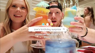 Zoe's birthday surprise! : Dinner at Sebastion's Bistro at Caribbean Beach Resort