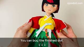 Handmade Hanbok Doll_Lady wearing jobawi