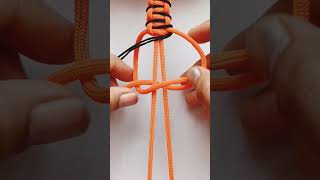 make a black thread thin line paracord bracelet tutorial ll easy friendship bracelet #shorts #knots