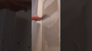 Fixing shelving removal damage... #drywallrepair #CleanFinishing