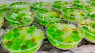 Jualan Ini Aja Buat Takjil Buka Puasa Pasti Laris Manis || Puding Sutra Bola-Bola Melon