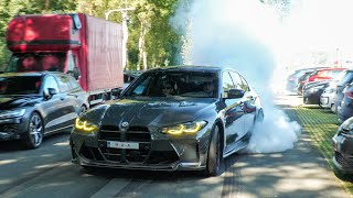 Modified Cars Arriving, BURNOUTS! E30 Turbo, Crazy M3 G80, 580HP RS3, C63S, 600HP M340i..