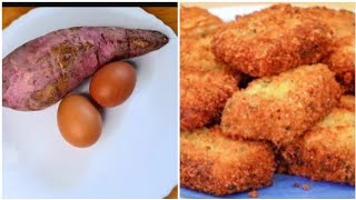 #GUTEKA//UKO WAKORA #AMANDAZI ARYOSHYE MU KIJUMBA NTA FARINI EASY AND QUICK SWEET PATATOES AND EGG