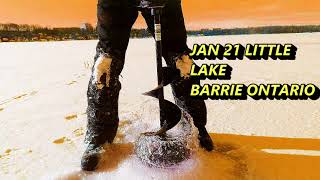 LITTLE LAKE BARRIE ONTARIO ICE REPORT SUNDAY JANUARY 21TH 2024