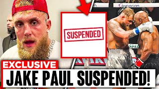 Jake Paul SUSPENDED From Boxing After Mike Tyson Fight CONTROVERSY!