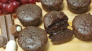 Egg Less Chocolate Lava Cup Cakes