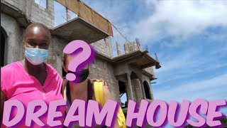 FAMOUS YOUTUBER VISIT OUR DREAM HOME pt 1. Building Our Dream Home In Jamaica.