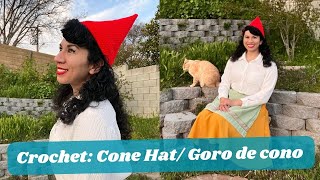 Crochet Cone Hat | Goro de gnomo (English & Español)