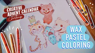 WAX PASTEL COLORING ✎ CREATIVE ADVENT CALENDAR EP18/24