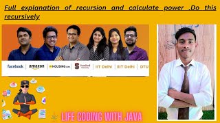 Calculate Power using recursion (DSA important question) #dsa.