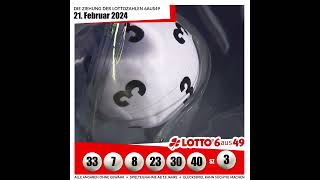 LOTTO 6aus49-Gewinnzahlen von Mittwoch, 21.02.2024