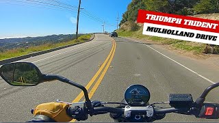 Riding West On Mulholland Drive | TRIUMPH TRIDENT 660