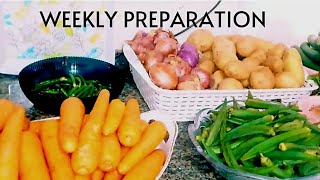 weekly preparation ||poora week relax|| how to store vegetables