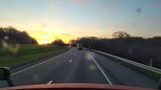 Sunset in PA Interstate 80 Westbound