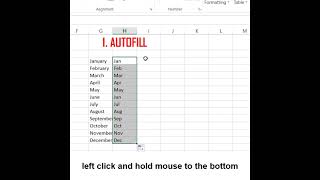 Tips & Tricks for Autofill in Excel #shorts #excel #autofill #tricks #tips