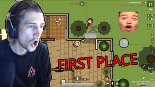 xQc Wins Surviv.io For The First Time - With Chat