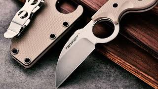 Small Tactical Fixed Blade Pocket Straight Thumb Knife