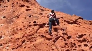 Yadi Rock climbing Chuckwalla St. George first time