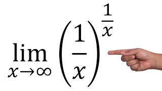 Limite de f(x) = (1/x)^1/x ; cuando "x" tiende a +∞ | Olimpiada de Matemáticas