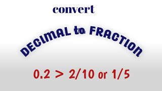 How to Convert Decimal Numbers to Fraction.