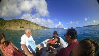 BVI-27-Day5- Dinghy ride to Foxy's- Dinghy ile Foxy's e gidiyoruz