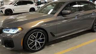 2022 BMW 540i Xdrive Alvite Grey Napa Mocha interior